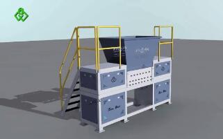 雙軸剪切撕碎機(jī)三維動(dòng)畫，雙軸撕碎機(jī)