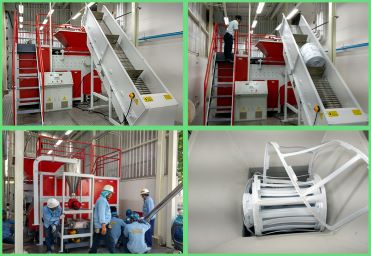 出口泰國(guó)3063一體機(jī)，PS卷材撕碎破碎